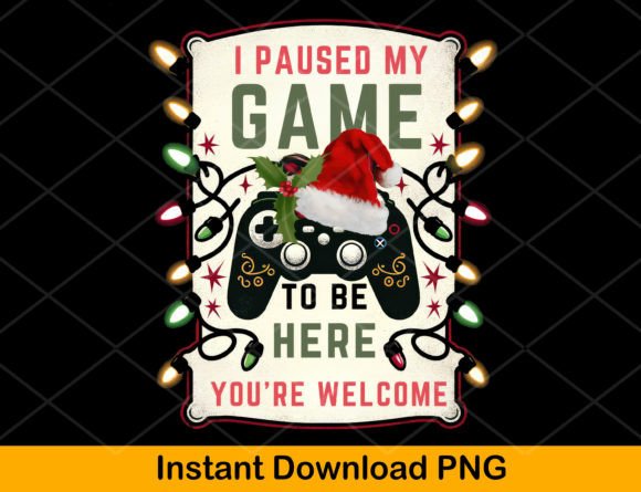 Funny Gaming PNG & Gamer Christmas PNG Designs