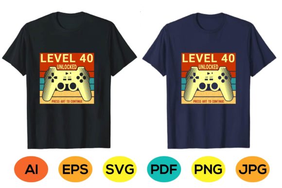 Gamer T-shirt Design Ai,svg,png,eps,pdf