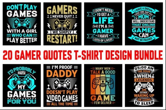 Gaming Typography T-Shirt Design Bundle: A Strategic Asset for Creators and Brands