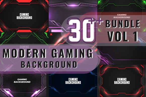 Modern Gaming Background Bundle Vol 1: Turn Text into Action