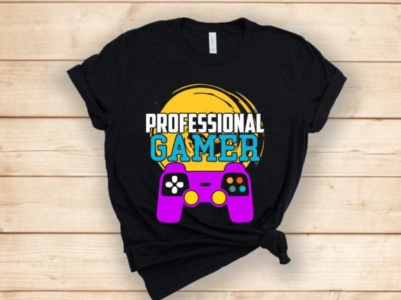 Professional Gamer T-Shirt Design for Custom Apparel