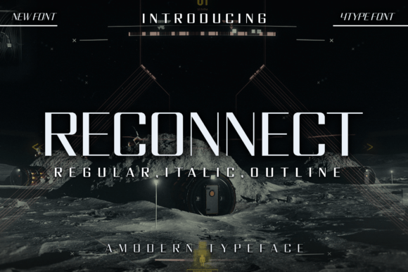 Reconnect Font: Futuristic Typography for Designers
