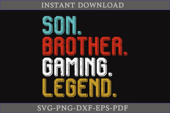Son Brother Gaming Legend Shirt SVG File: Crafting a Gaming Identity with This is My New Gamer SVG Design