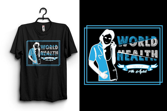 World Health Day T-Shirt Design Vector Resources